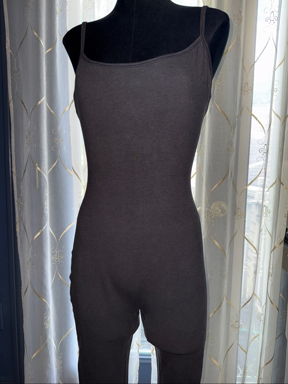 SKIMS Black Sleeveless Fitted Jumpsuit